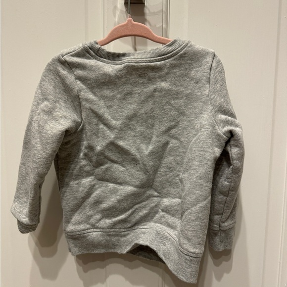 Cat & Jack 2T Girls Gray Floral Sweatshirt Top - Picture 4 of 4